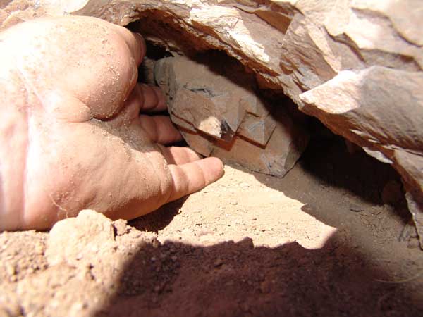 Mining at the brandberg mountain